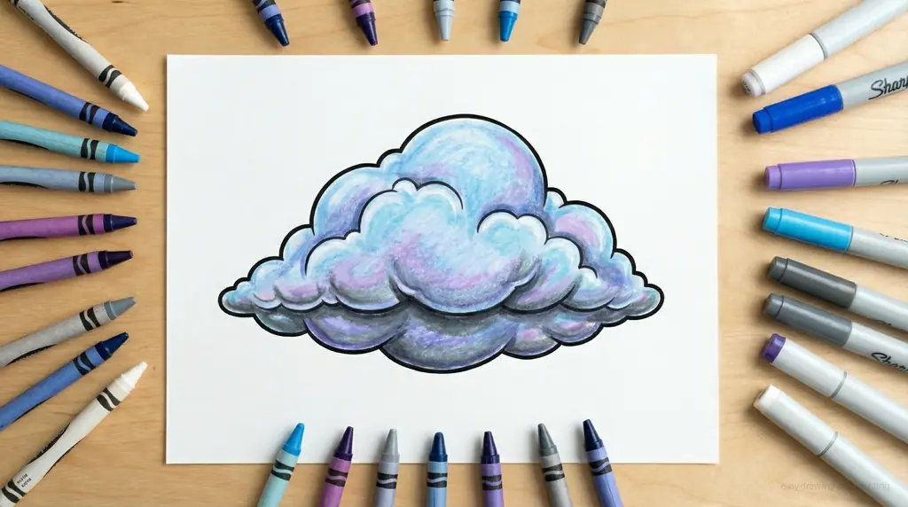 Floating Cloud Illusion: Easy 3D Drawing Tutorial for Beginners (Sky Art!)