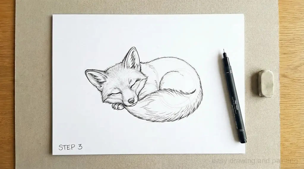 Fluff Detail: The Bushy Tail and Tucked Paws